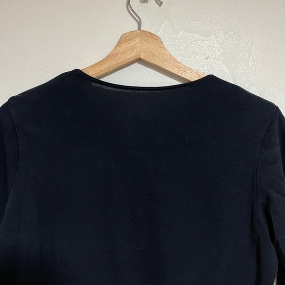 ZYNC Basics by Splash Black Long Sleeve Cotton Top - Size S - Picture 10 of 10